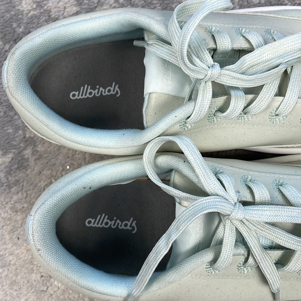 New Allbirds Plant Pacers PP Lace Up Vegan Leather Sneakers Dreamy Green Sz 8 - Picture 7 of 15